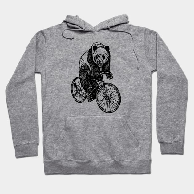 SEEMBO Panda Cycling Bicycle Bicycling Biker Biking Fun Bike Hoodie by SEEMBO